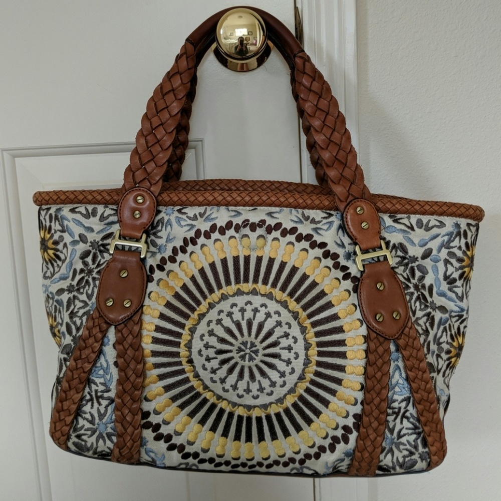 Cole Haan Embroidery & Leather Tote